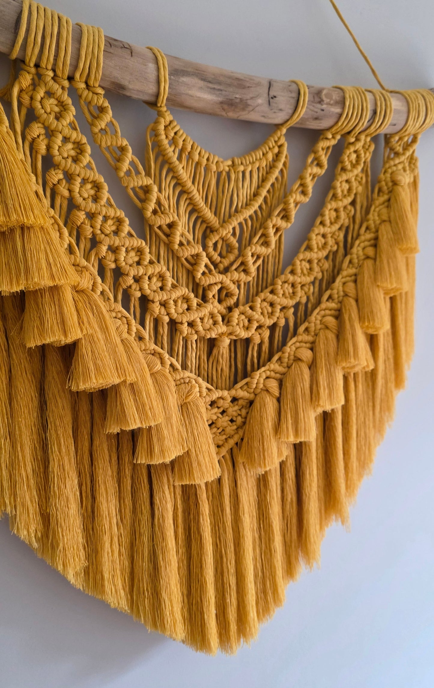 Mustard Yellow Macrame Wall Decor