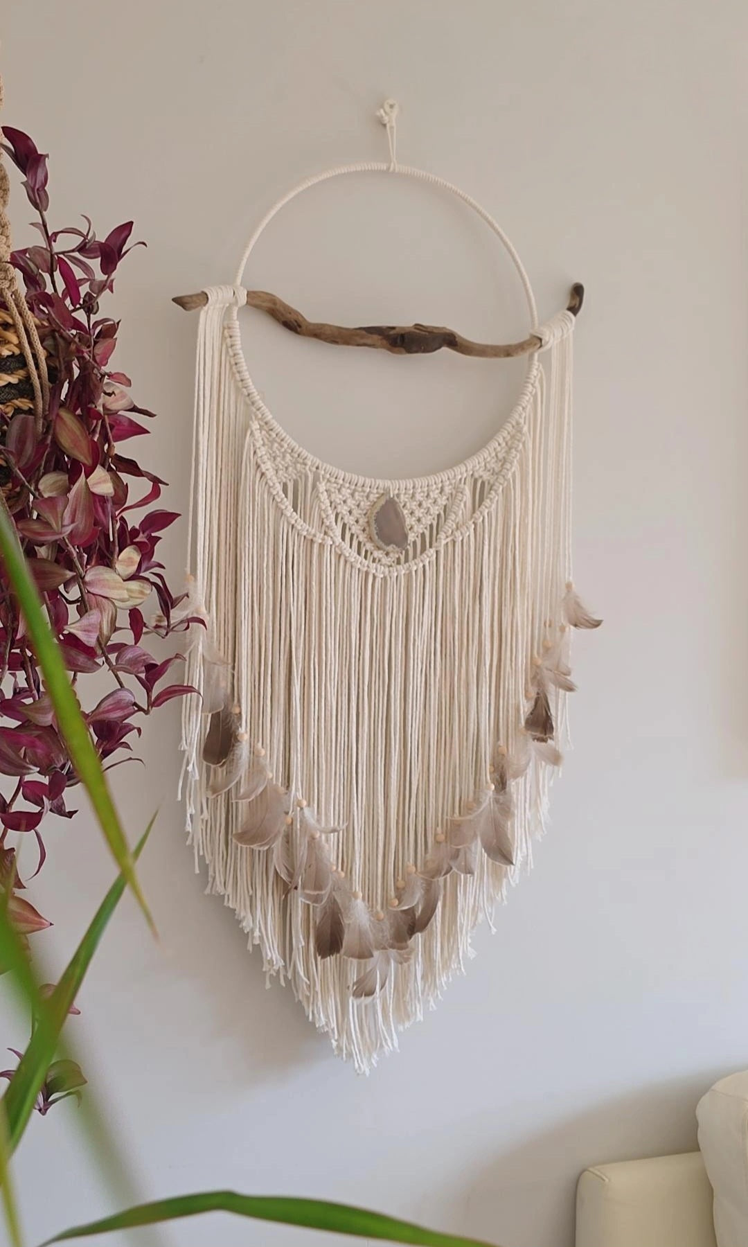 XL Macrame & Driftwood Dream Catcher