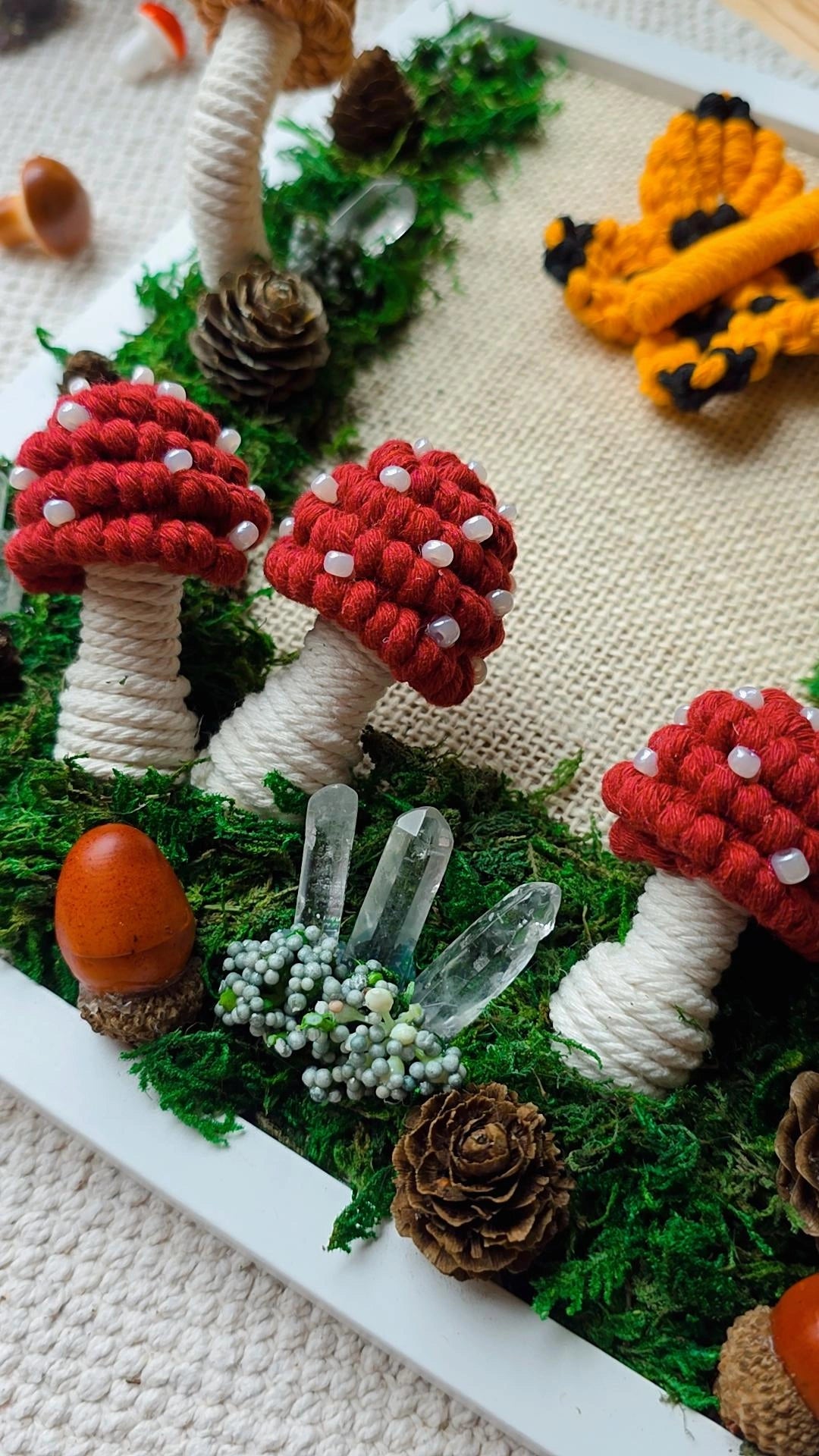 Mushroom & Crystal 3D Photo Frame Home Decor