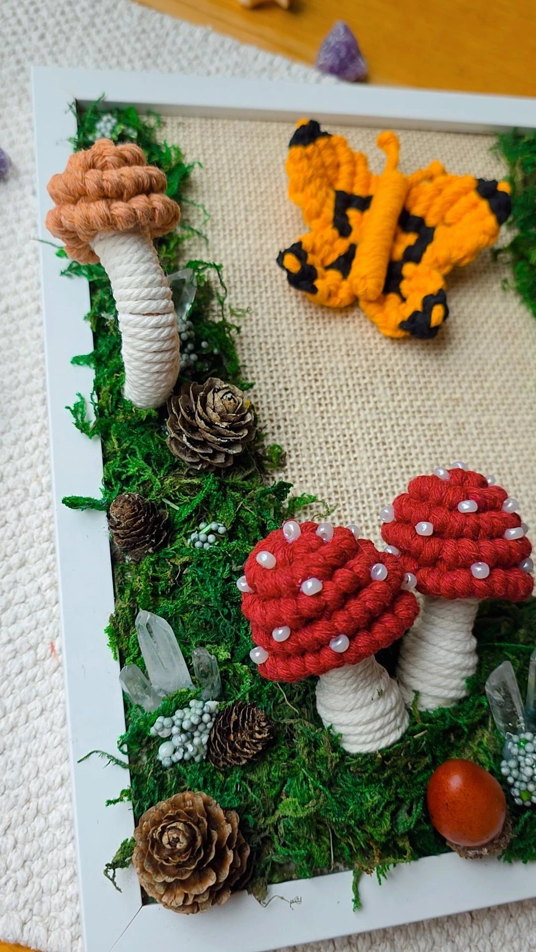 Mushroom & Crystal 3D Photo Frame Home Decor