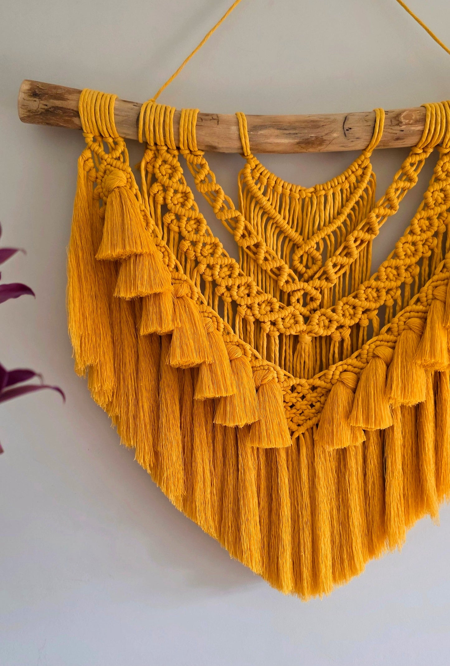 Mustard Yellow Macrame Wall Decor