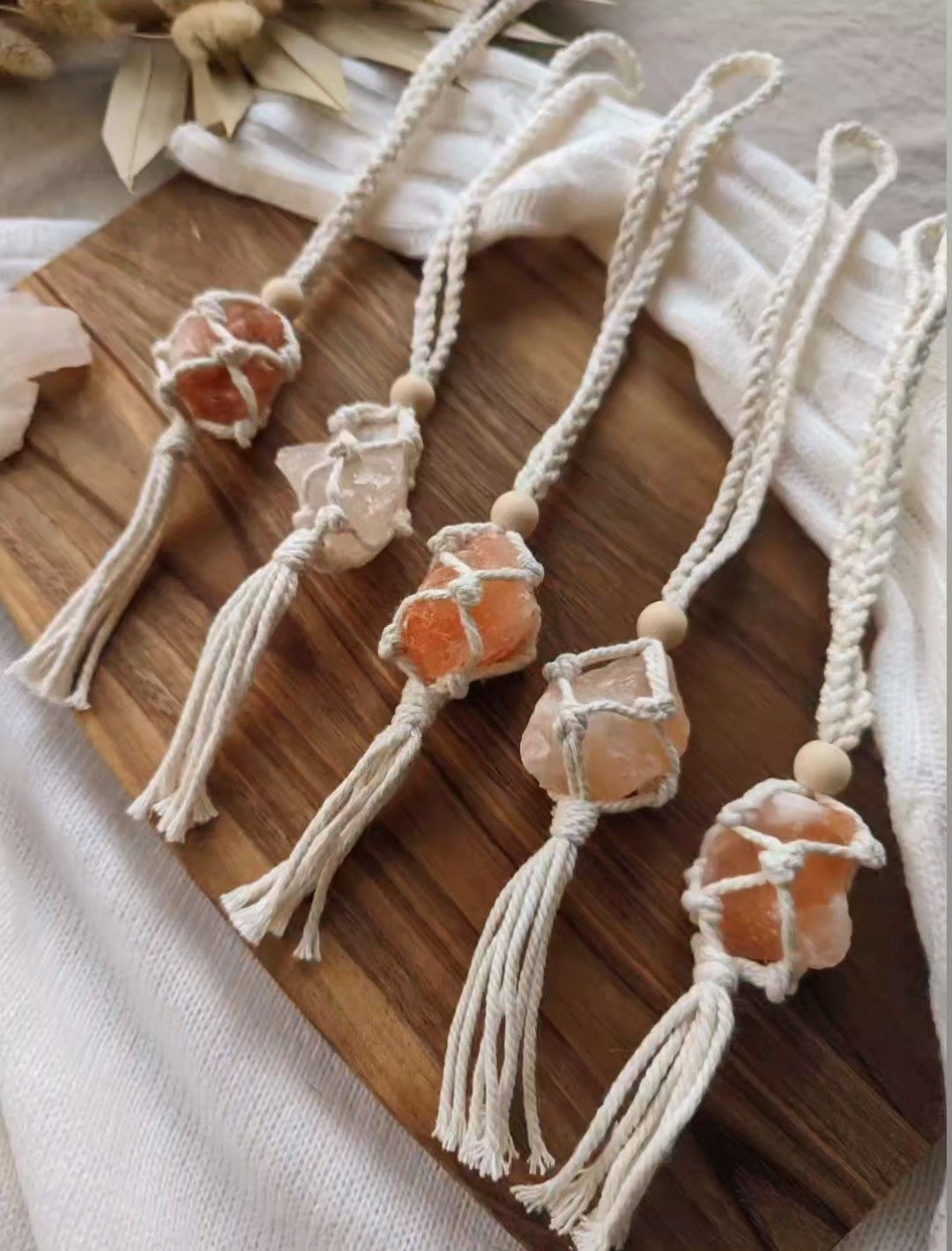 Himalayan Salt Crystal Hanging Charms