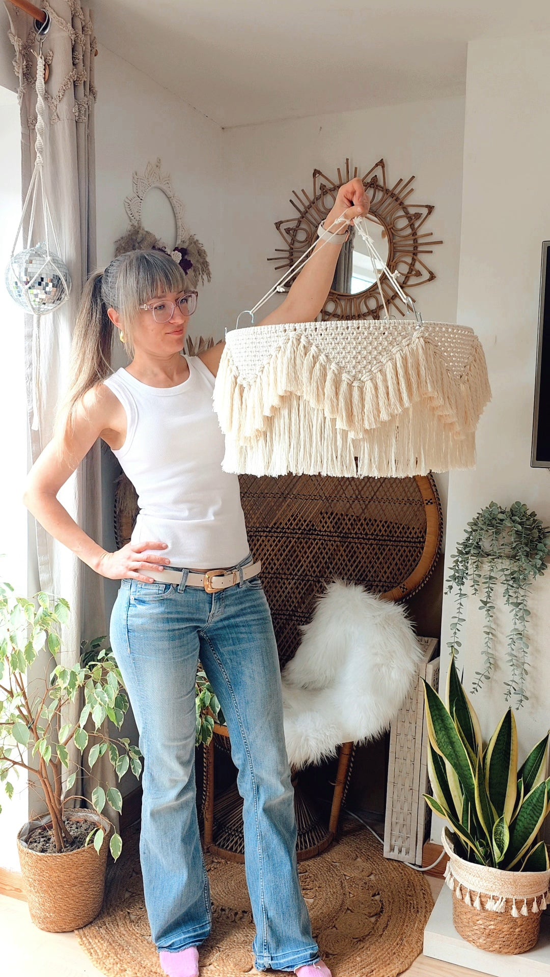 Macrame Chandelier Lampshade