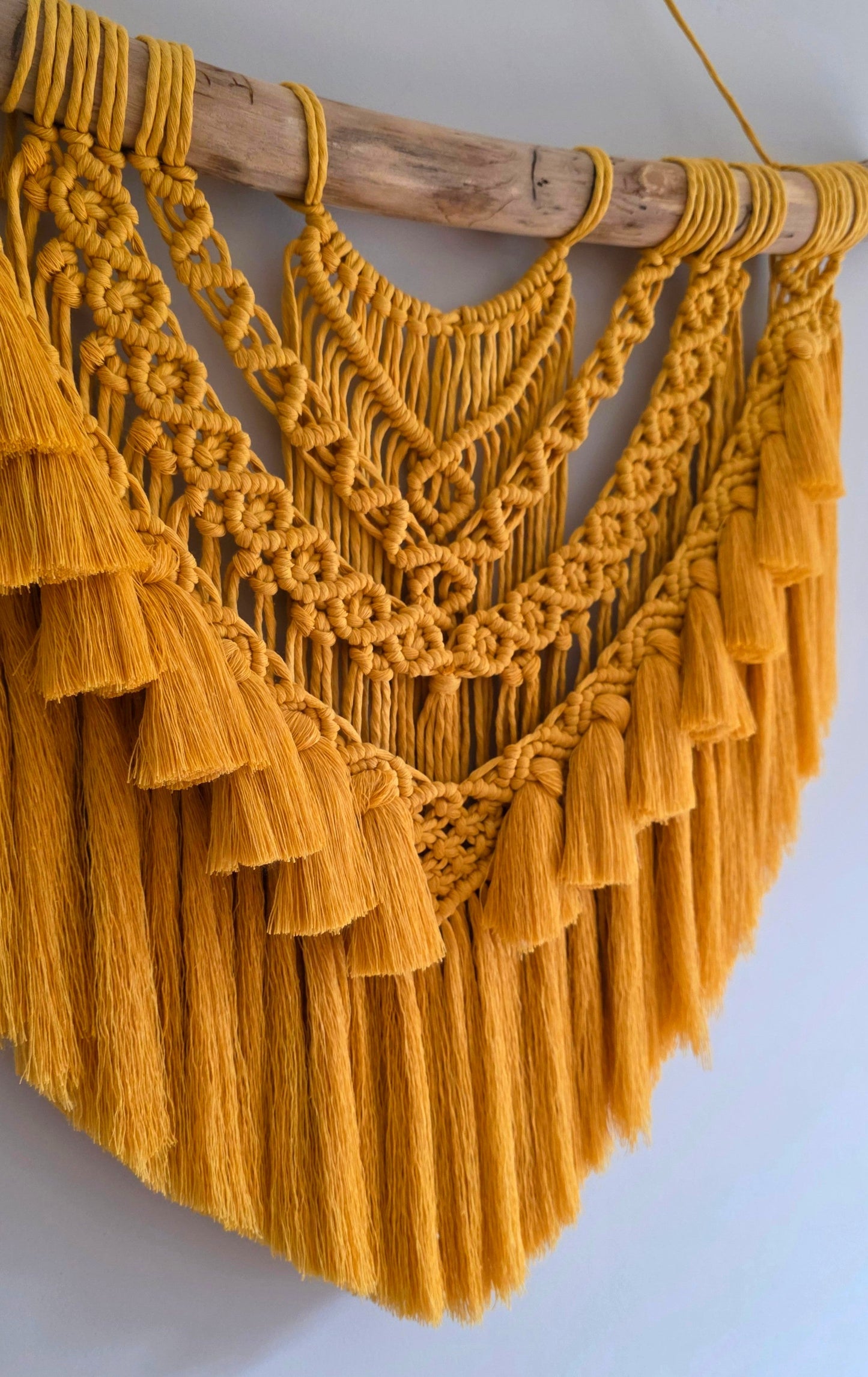 Mustard Yellow Macrame Wall Decor
