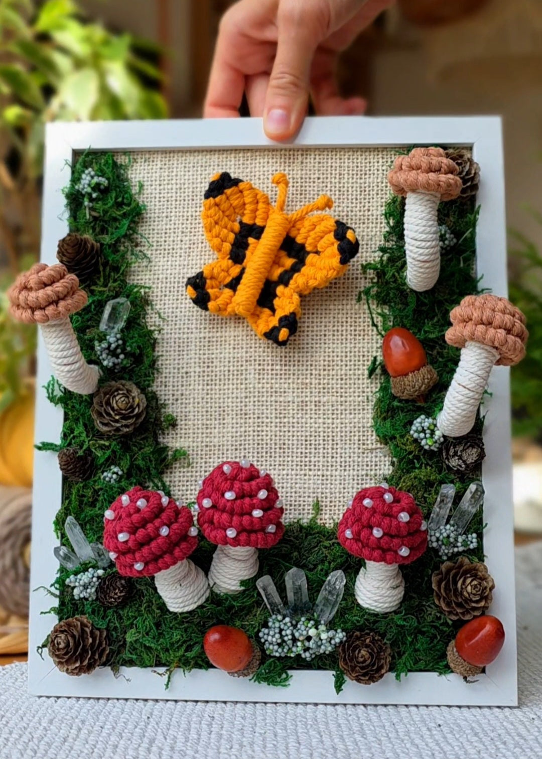 Mushroom & Crystal 3D Photo Frame Home Decor