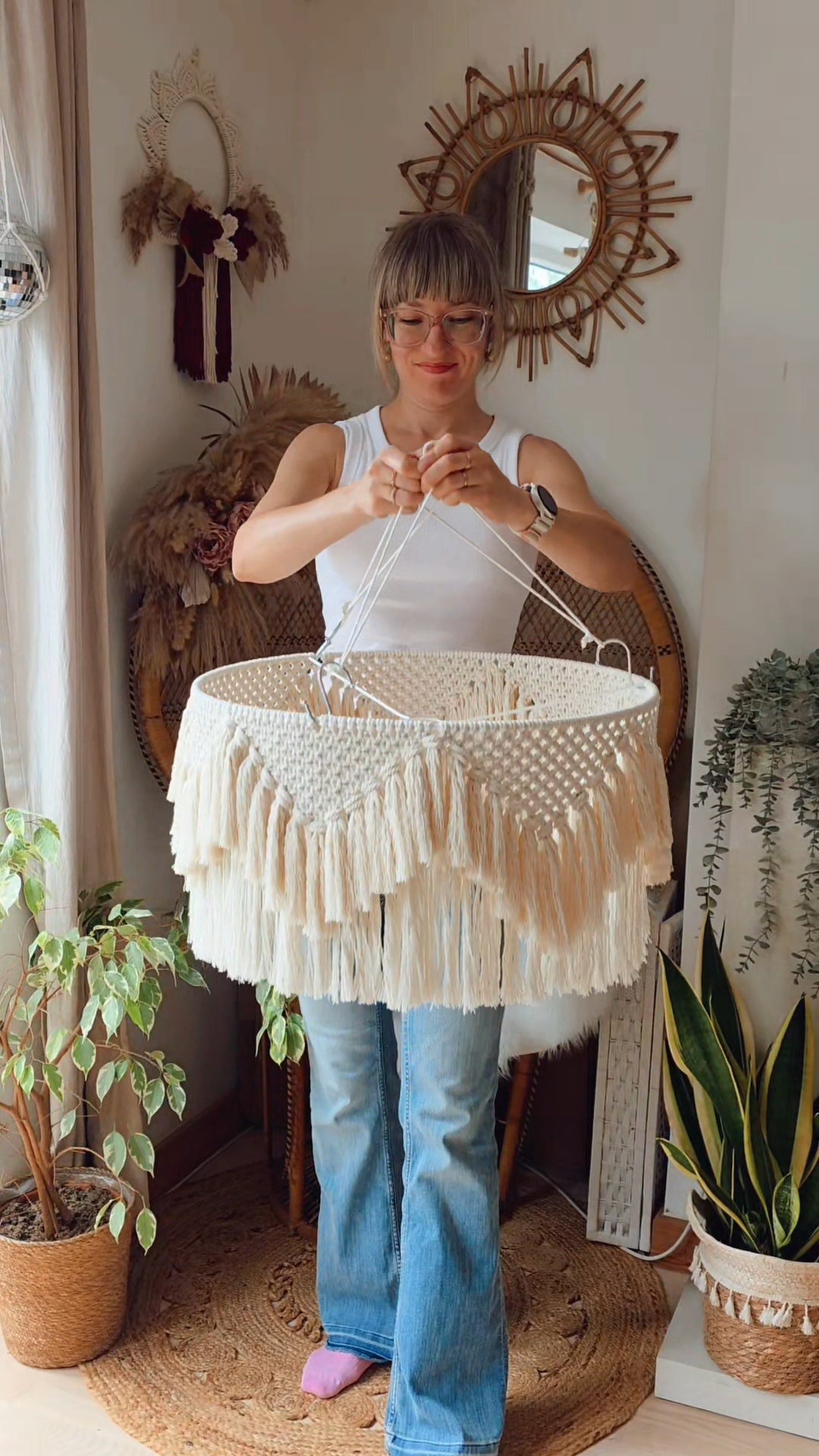 Macrame Chandelier Lampshade