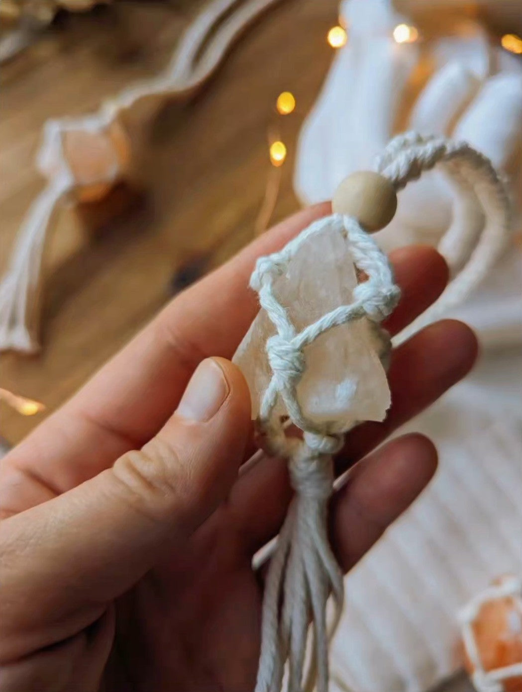 Himalayan Salt Crystal Hanging Charms