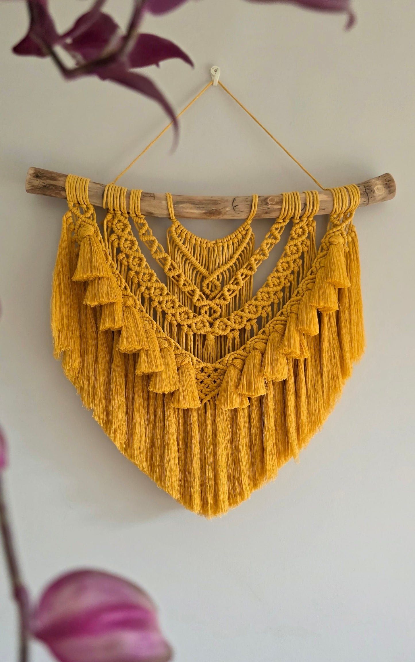 Mustard Yellow Macrame Wall Decor