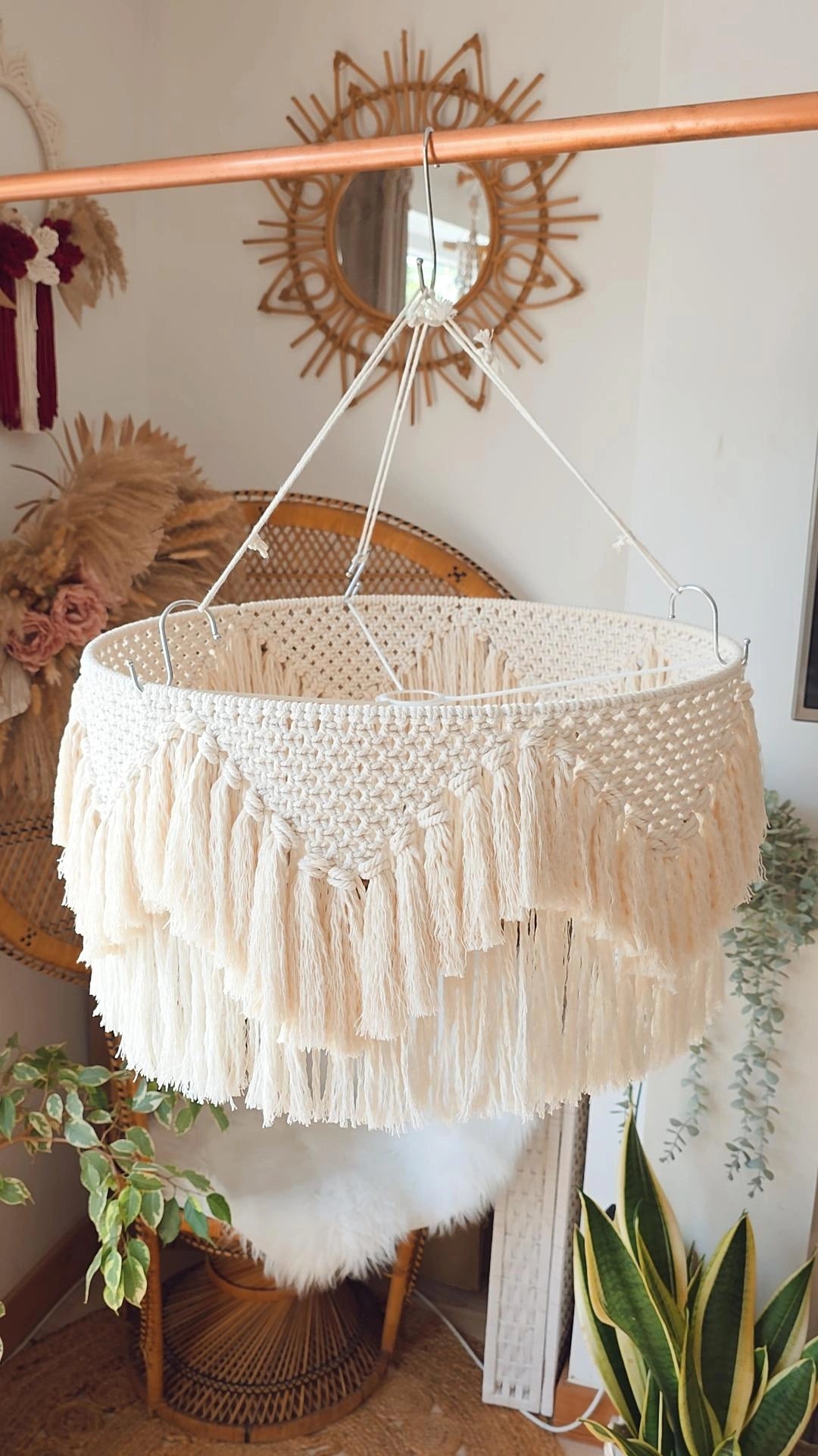 Macrame Chandelier Lampshade