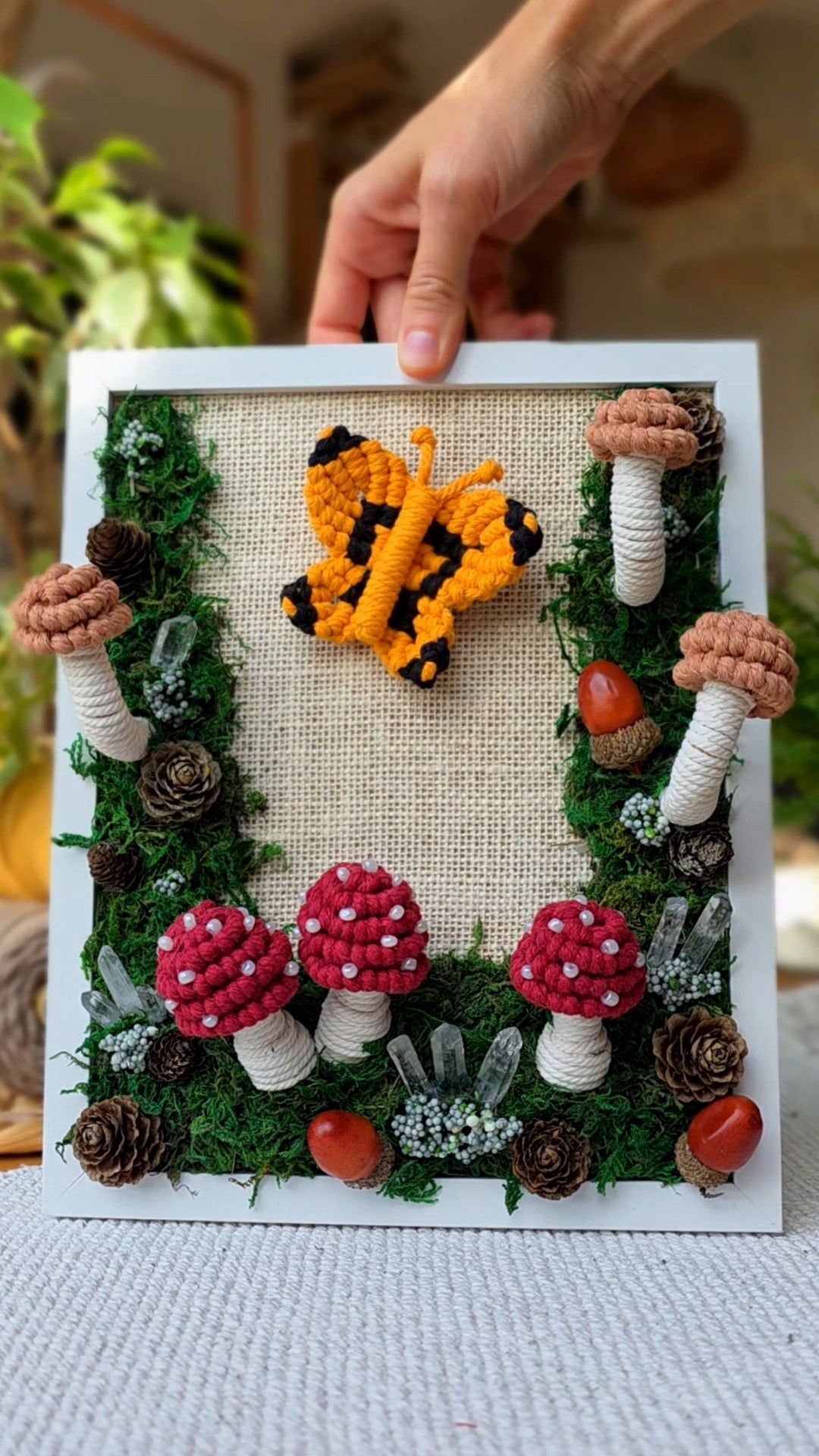 Mushroom & Crystal 3D Photo Frame Home Decor