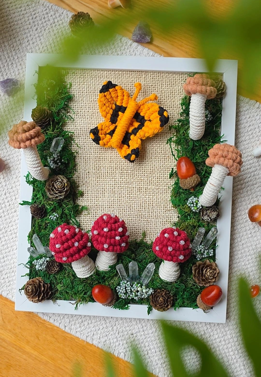 Mushroom & Crystal 3D Photo Frame Home Decor