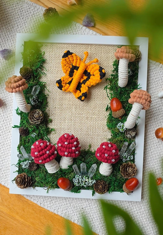 Mushroom & Crystal 3D Photo Frame Home Decor