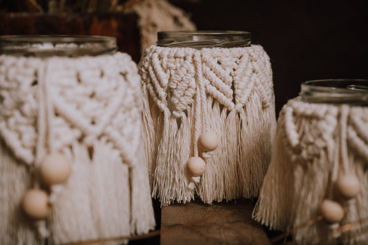 Macrame Jar/Vase/Candle Holder Home Decor