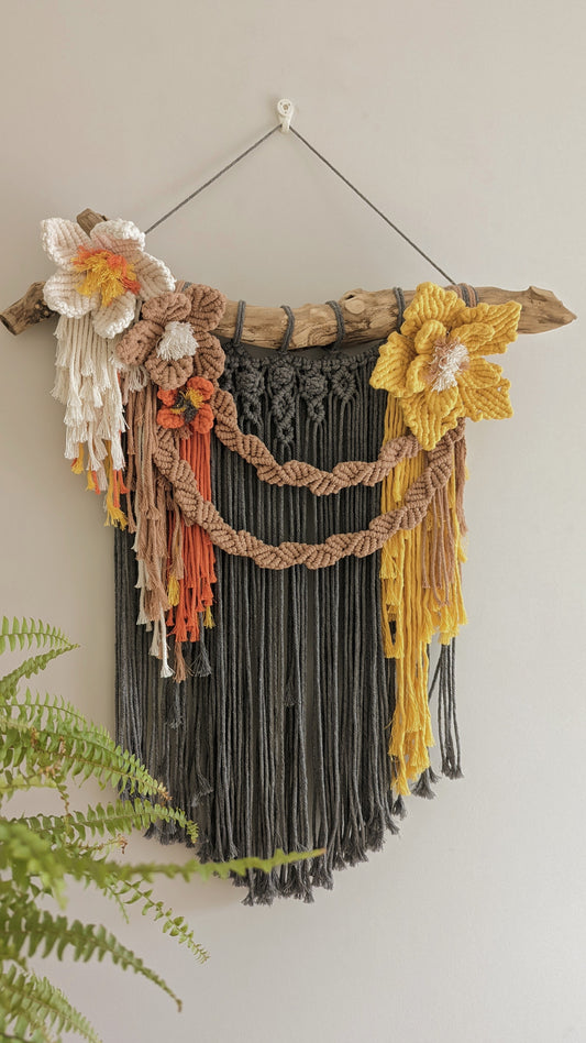 "Colors Of The Fall" Large Macrame Wall Hanging Decor