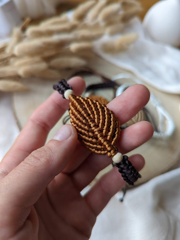 Macrame Leaf Bracelets